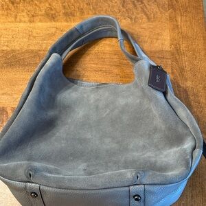 Coach Gray Suede Bandit Hobo Bag